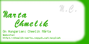 marta chmelik business card
